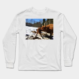 Scottish Highland Cattle Cow and Calf 1733 Long Sleeve T-Shirt